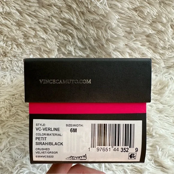 Vince Camuto Verline Mary Jane Square Ballet Flat Red Crushed Velvet Size 6 - Picture 6 of 6